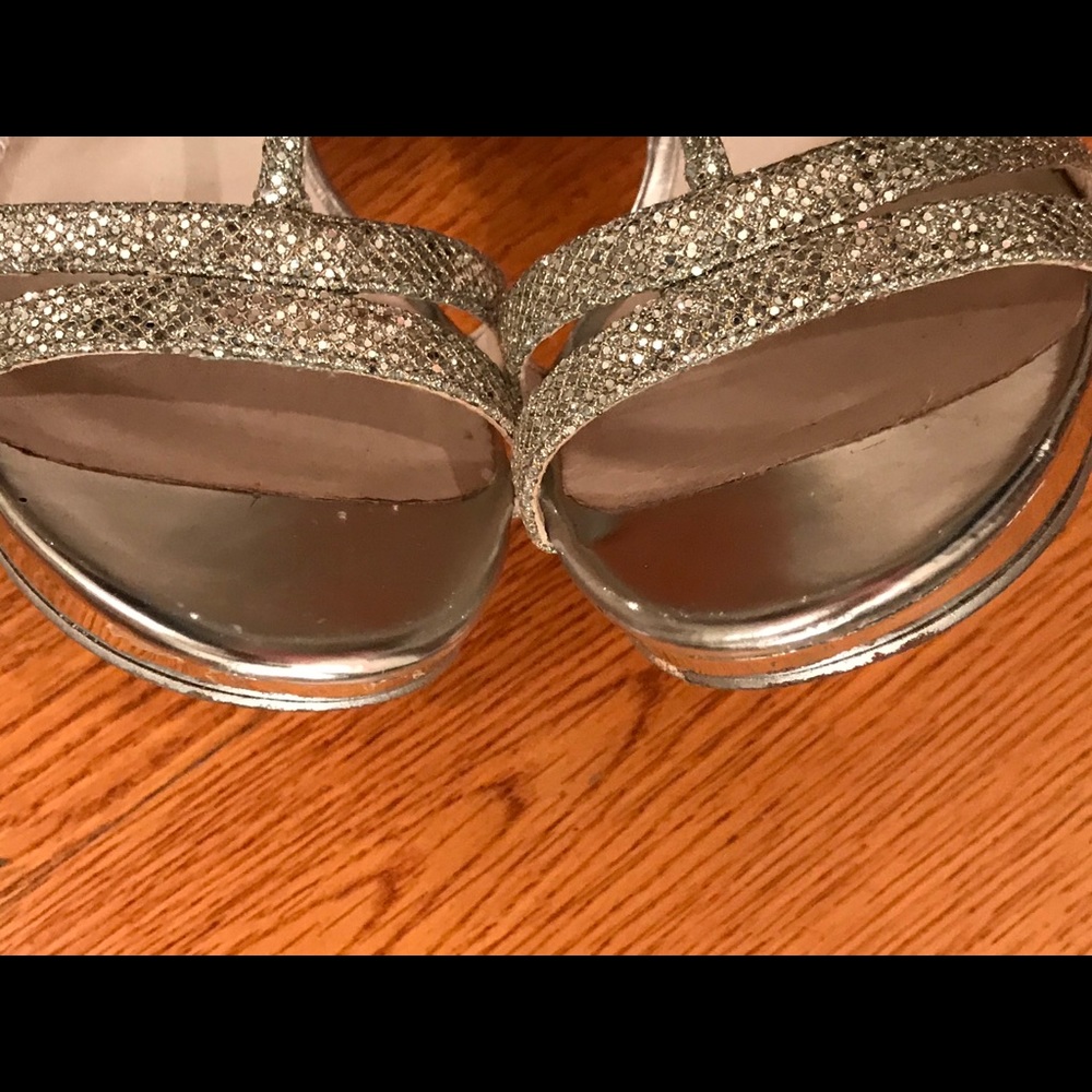 Michael Kors T-Strap Heels, Silver - Picture 2 of 5